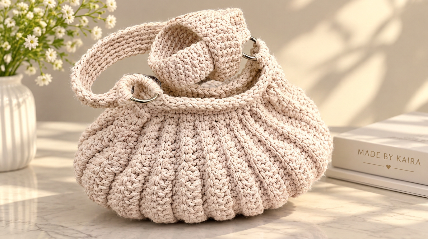 The Crescent: The Best Handmade Crochet Shoulder Bag for Everyday Use — handmade crochet bags journal by MadebyKaira